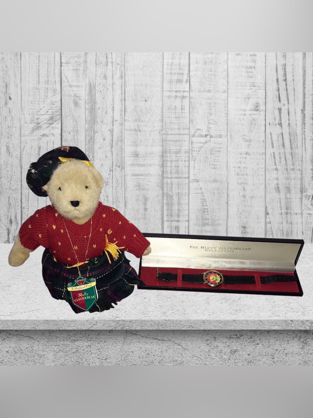 Vintage Muffy Vanderbear Bear and Watch